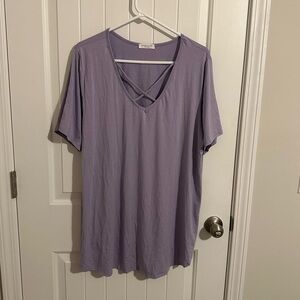 Lavender 3X tunic top from Chic Soul